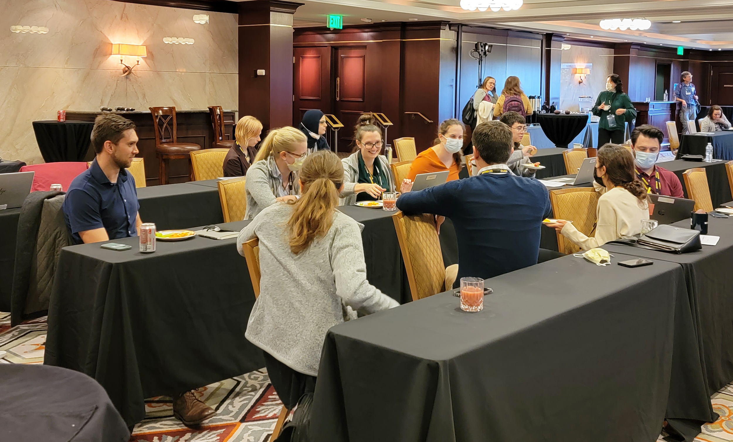 Residents chat during a conference funded by your generosity.